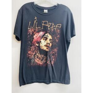 Lil Peep Music T-Shirt Men's Small Short Sleeve Crew Neck Graphic Tee Unisex
